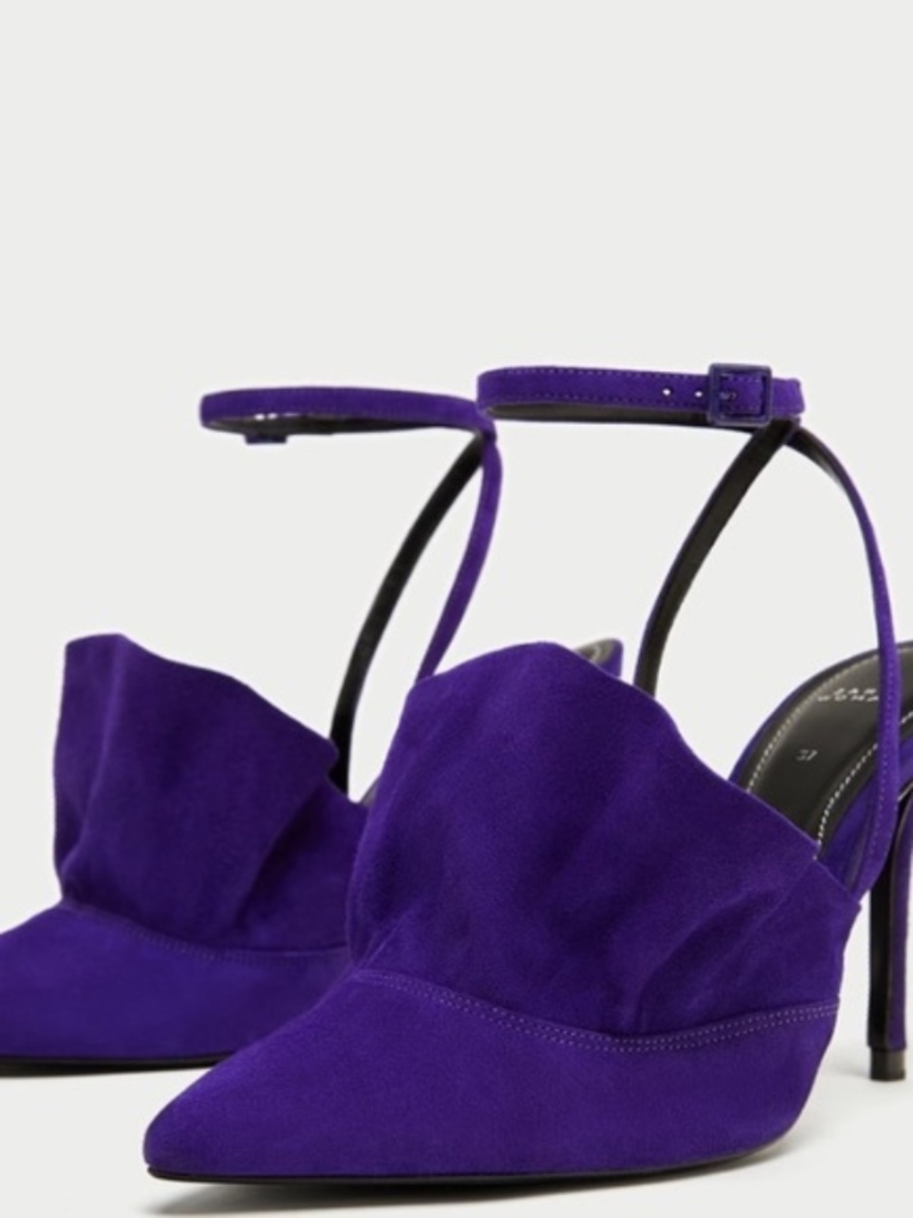 Zara Purple Mule Heels